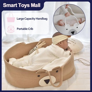 Portable Baby Moses Basket for Carrier Cotton Rope Woven Crib Newborn  Sleeping Bed Cradle Bassinet Nursery Decor 