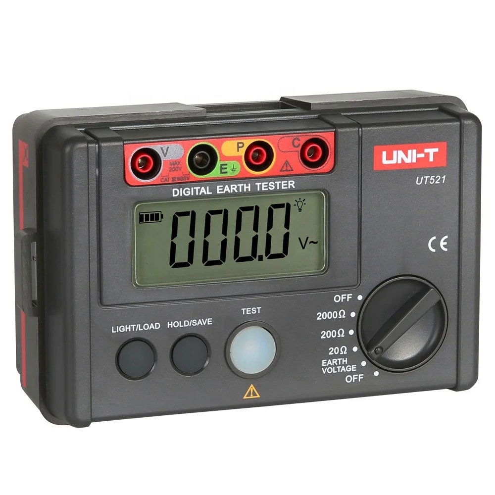UNI T UT521 Digital Earth Ground Testers Electrical Earth Voltage Device Resistance Tester