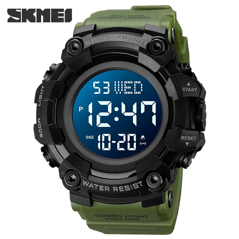 02v SKMEI LED Electronic Sport Watches Men Count Down Stopwatch Clock ...