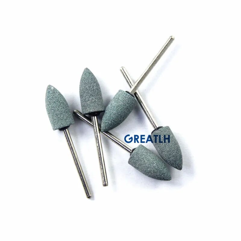 ☍Dental Green Stone Burs Gravel Ceramic Burs 2.35mm Shank Medium