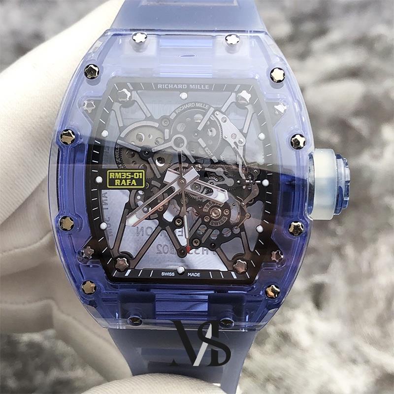 Richard Mille RM35 01 Full Hollow Crystal Case Manual Mechanical