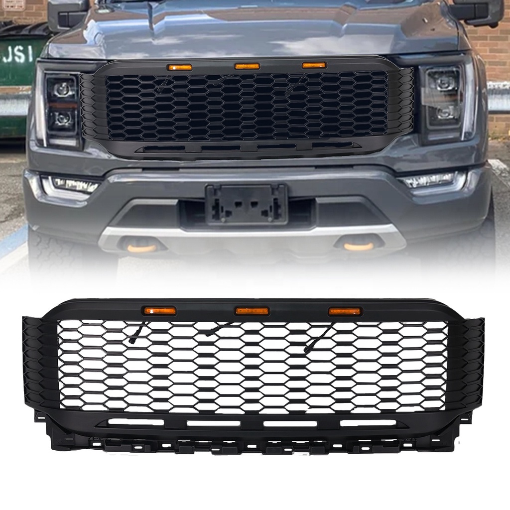 Custom Car Grills Grill For Ford F150 2021 2022 2023 Raptor Style Front