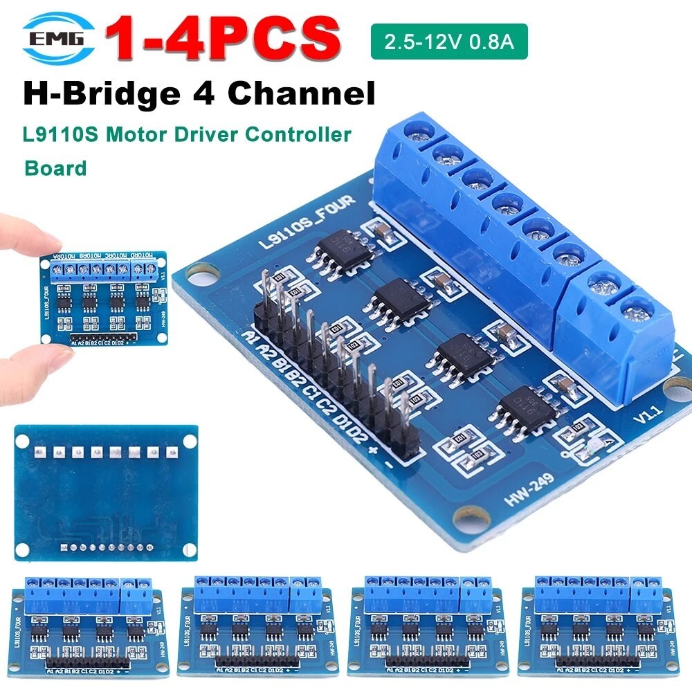 1-4PCS L9110S Motor Driver Controller Board H-Bridge 4 Channel Smart ...