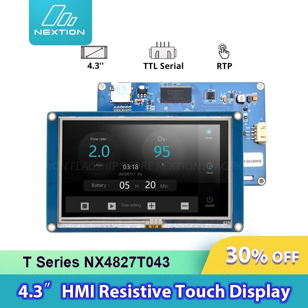 72c Nextion NX4827T043 4.3” Basic Series HMI Touch Display LCD ...