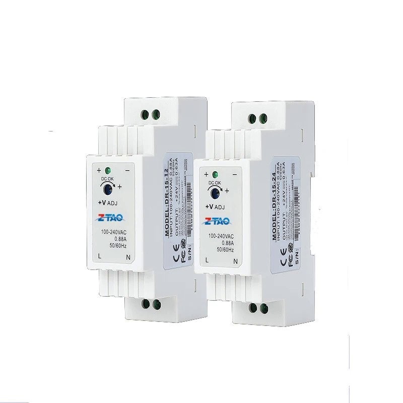 DR-15-24 AC to DC 15W Din Rail Switching Power Supply 24V 0.63A with ...