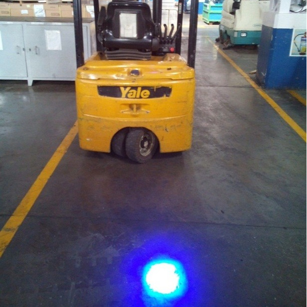 80V Forklift blue LED safety spotlight warning work light blue spot ...