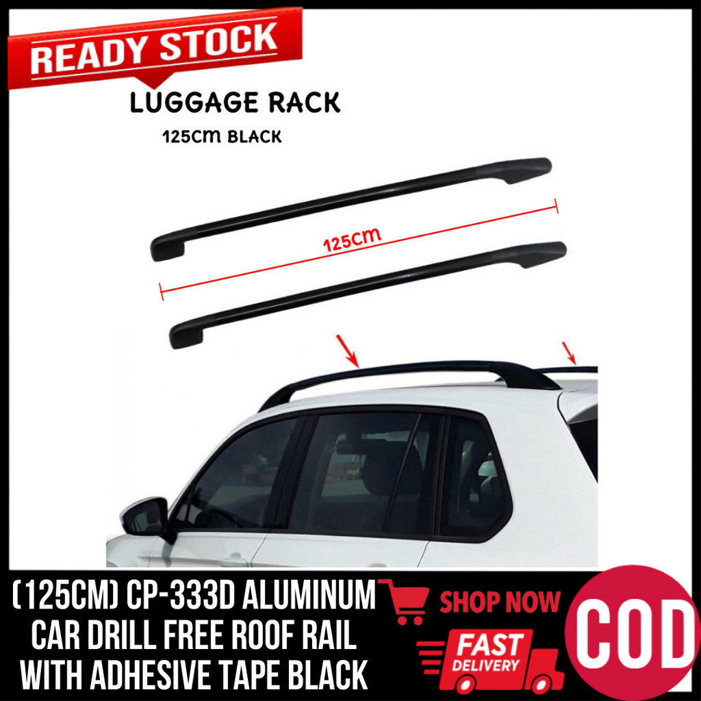 GCAO (125cm) CP-333D Aluminum Car Drill Free Roof Rail with Adhesive ...