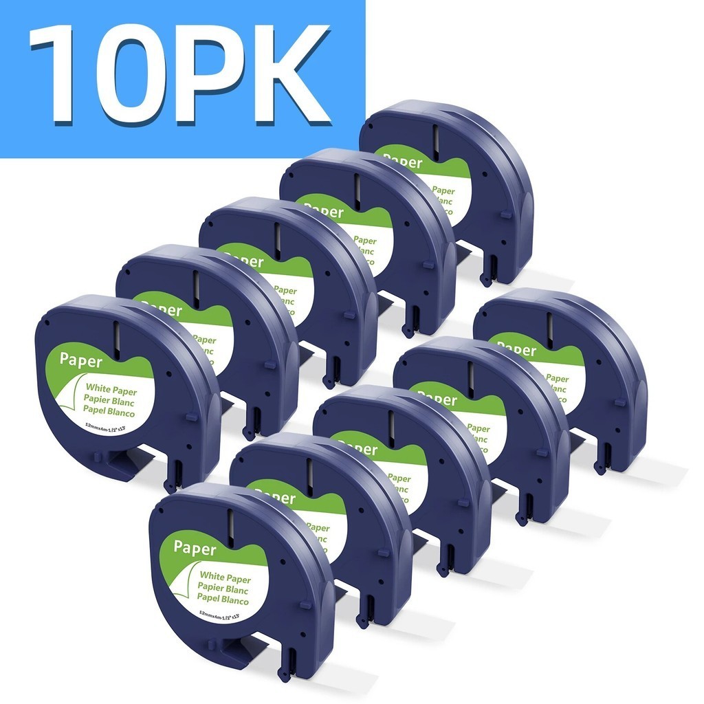 ♨10pcs 91200 91330 Label Tape Compatible for Dymo LetraTag Plus LT100H