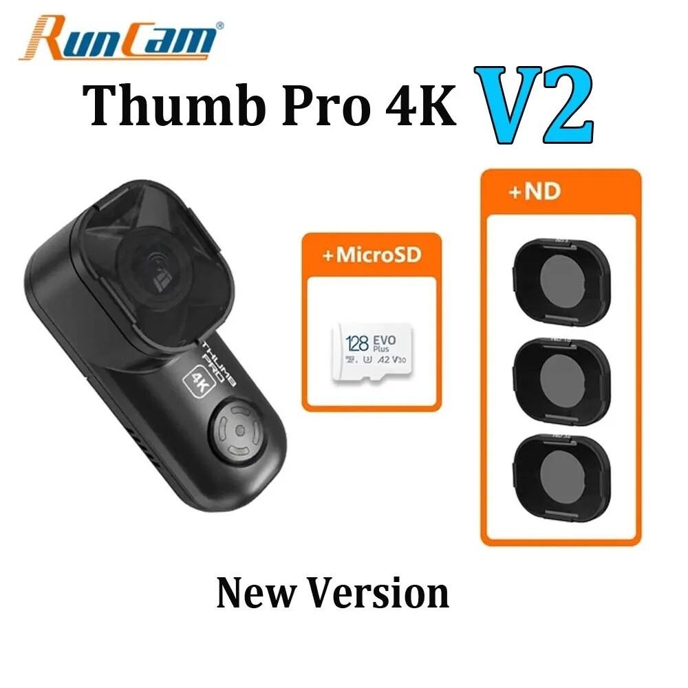 RunCam Thumb Pro 4K V2 New Version Bigger FOV HD Camera 16g Bulit-in ...