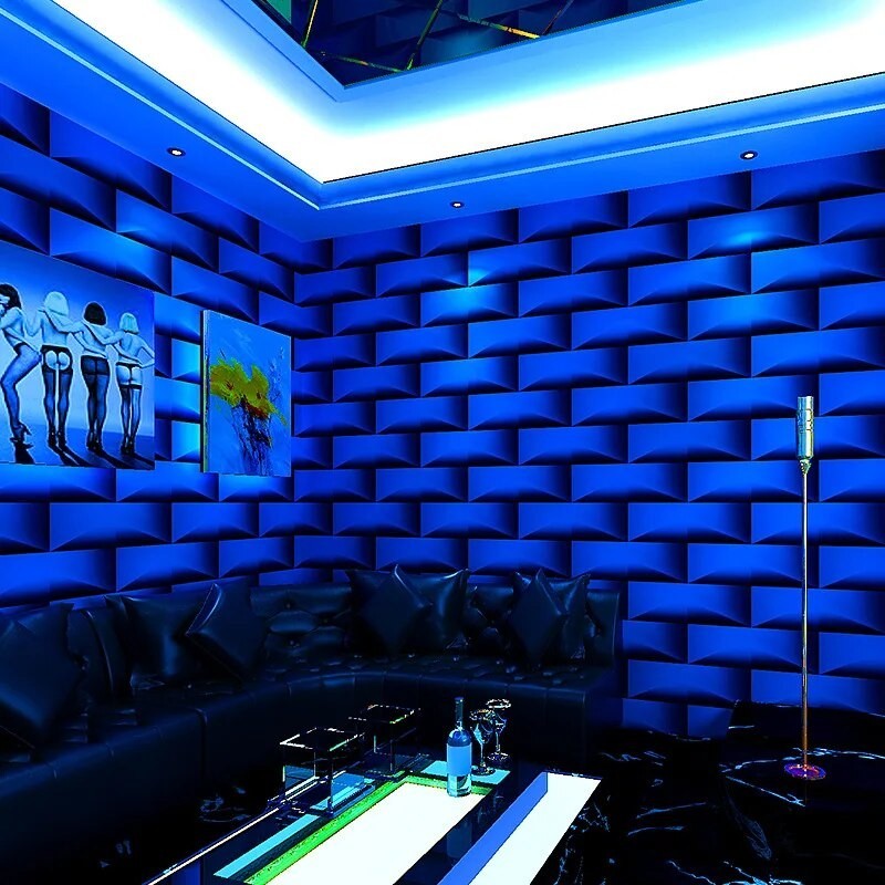 Ktv Decoration Wallpaper 3D Three-dimensional Stone Pattern Theme Box ...