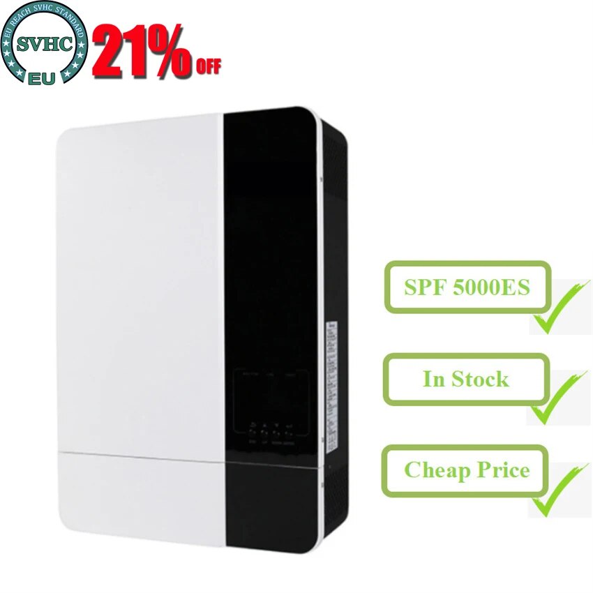 ☮MPPT Solar Hybrid Inverter 5KW 48V 220V 100A Off Grid Solar Converter ...