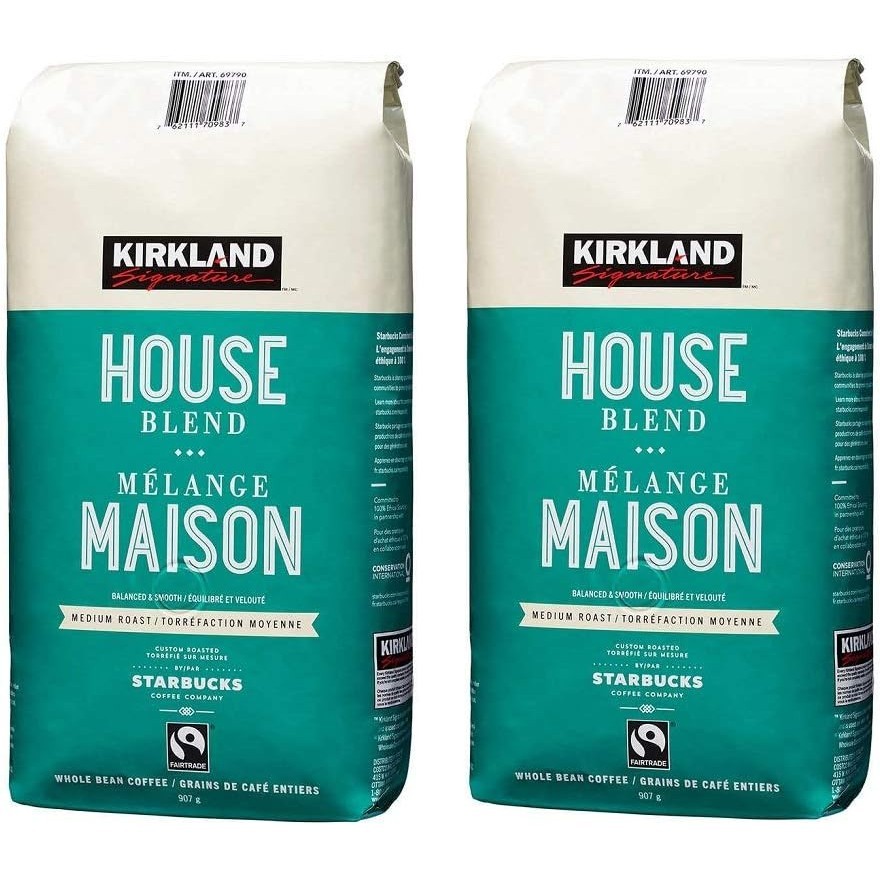 KIRKLAND Starbucks Roast House Blend Coffee (beans) 907g x 2 packs