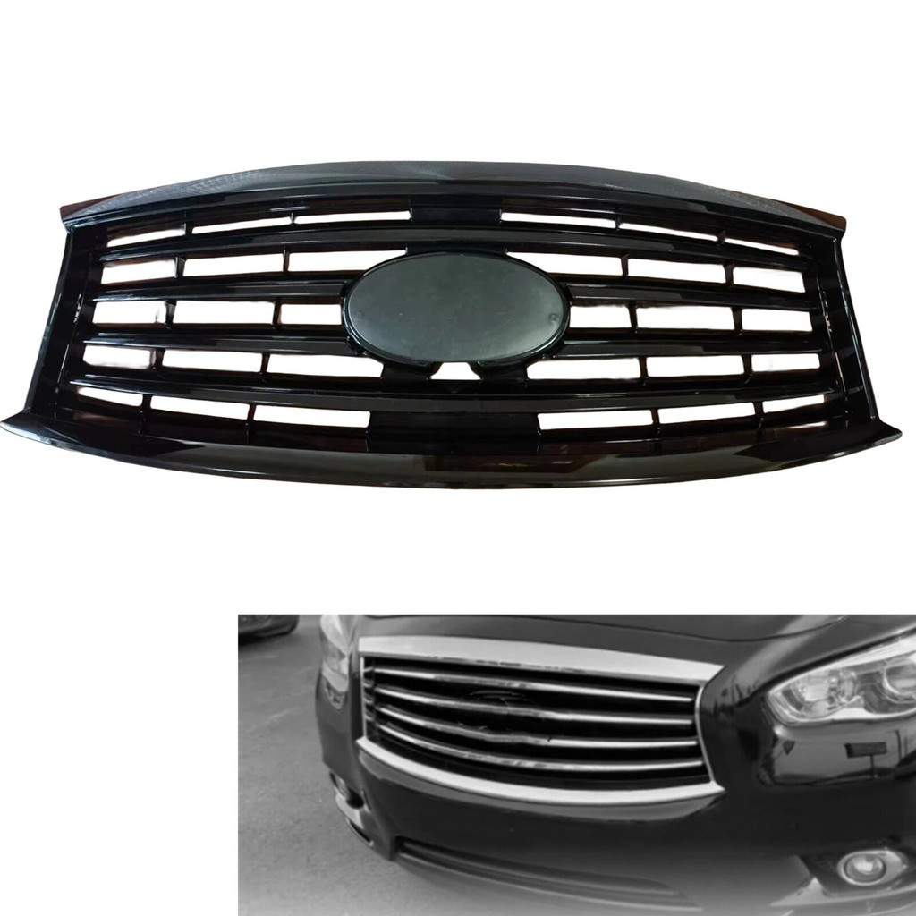 ๑Racing Grill Front Grille For Infiniti JX35 QX60 2013 2014 2015 Glossy ...