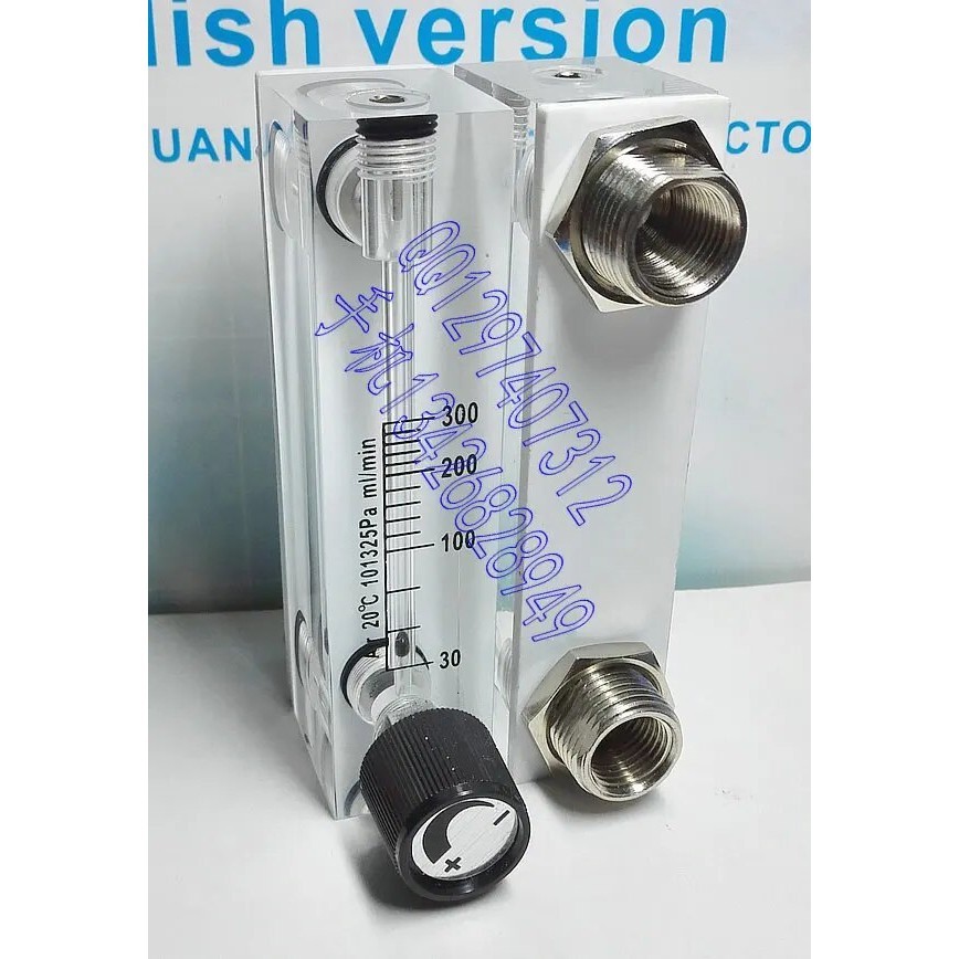 LZM6 adjustable gas panel type small flow meter 30-300mL/min air ...