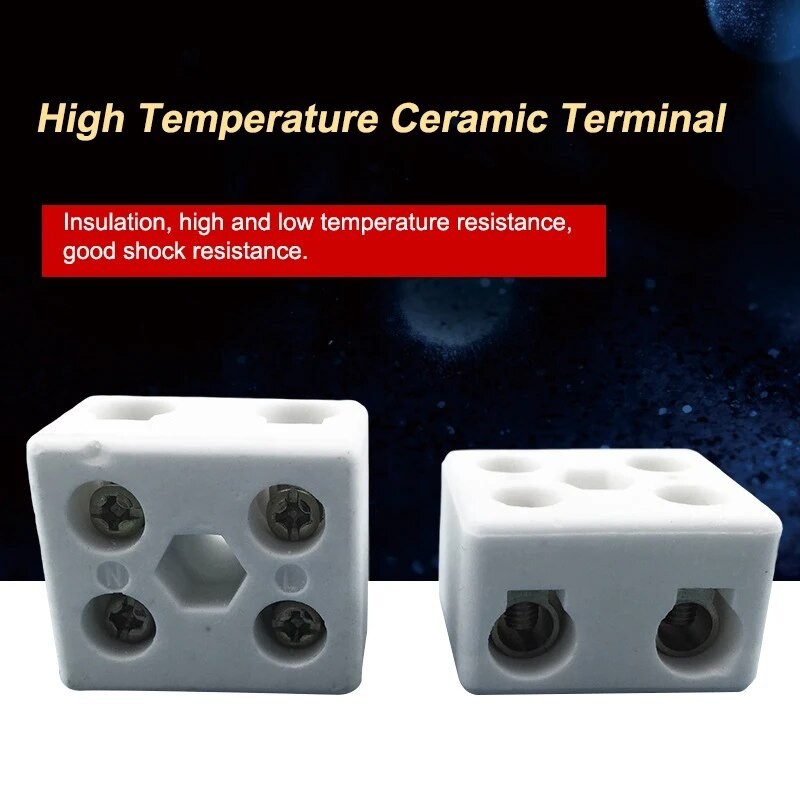 5 Pcs 2 Postion 5-Hole High Frequency Ceramic Wiring Terminal Block ...