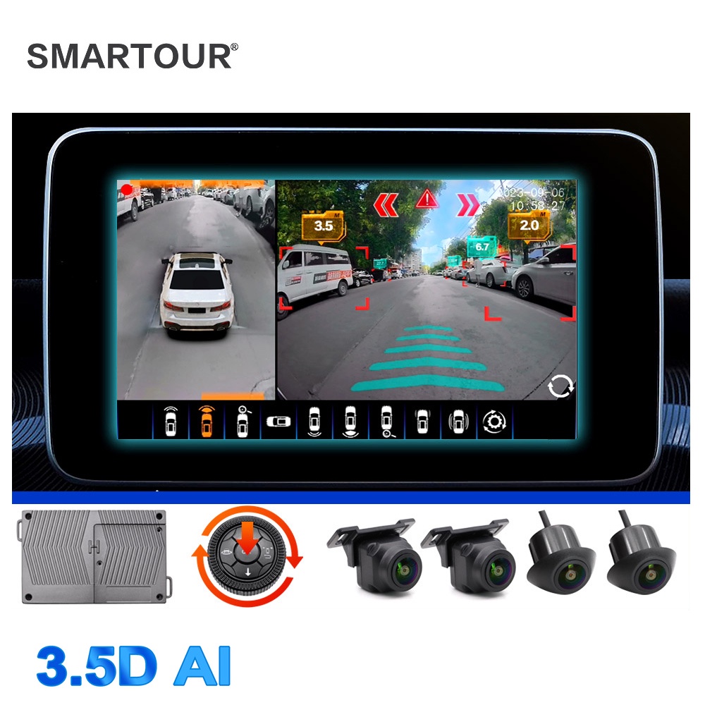 Smartour 4K Ultra AHD 1080P 3.5D AI 360 Deg WDR Surround Aerial View AI ...