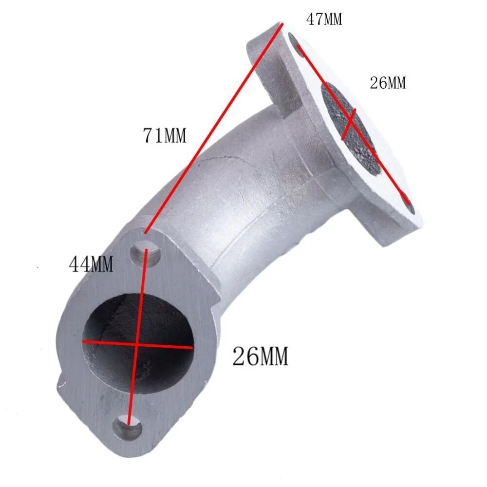 26MM Motorcycle Carburetor Manifold Inlet Pipe Adapter For Mikuni VM22 ...