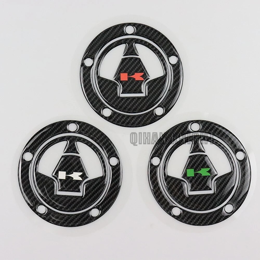 ☊Carbon Fiber Tank Pad Gas Cap Decal Protector Cover For Ninja ZX6R