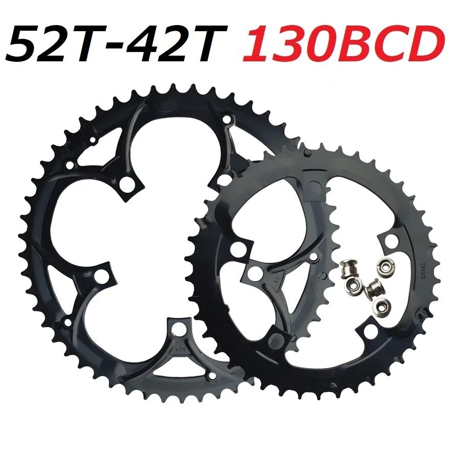 130BCD Chainring 52T 42T Double Chain Wheel Alloy Steel Road Bicycle ...