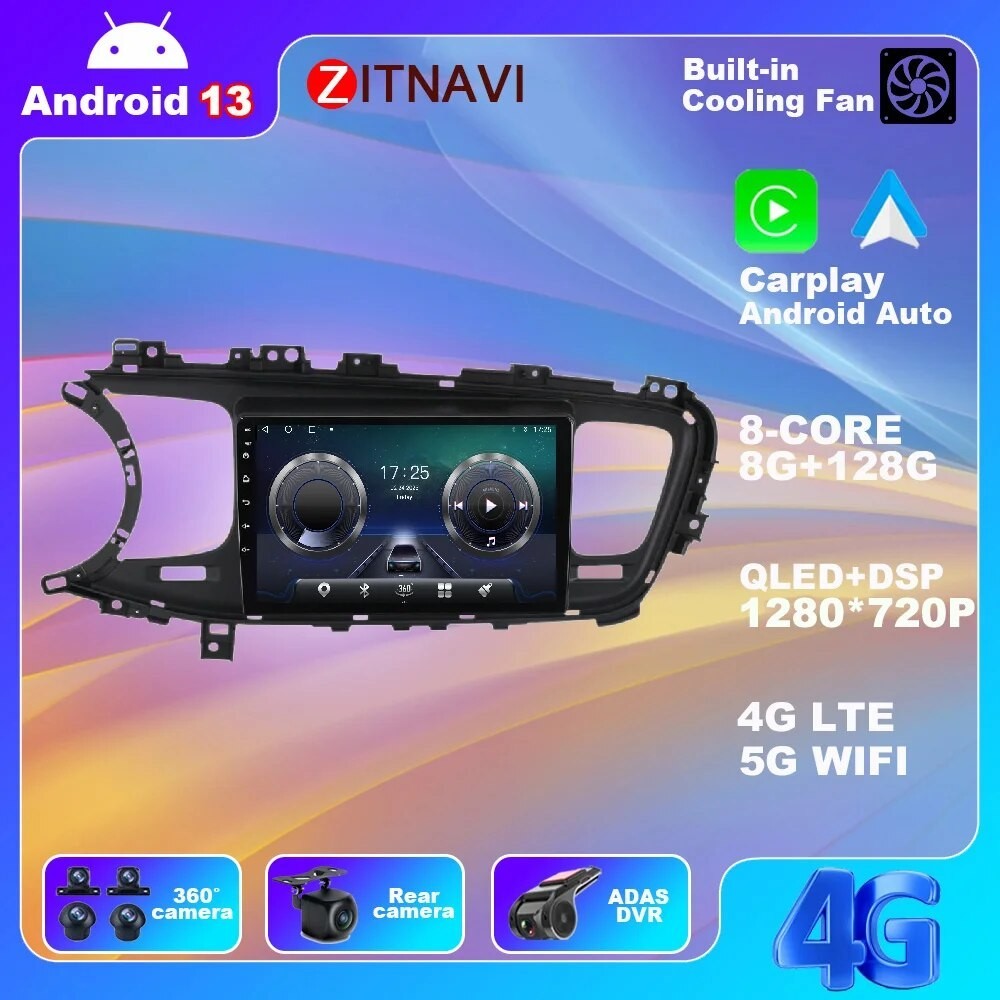 9 Inch Android 13 For KIA Optima K5 2013 2015 Car Radio Wireless