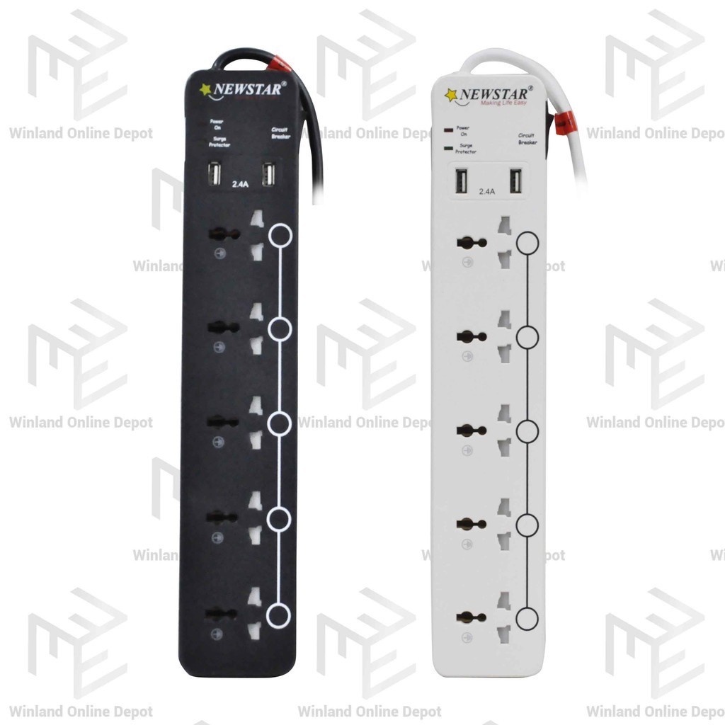 Newstar by Winland Surge Protector Power Extension Cord Cable w/ 1 ...