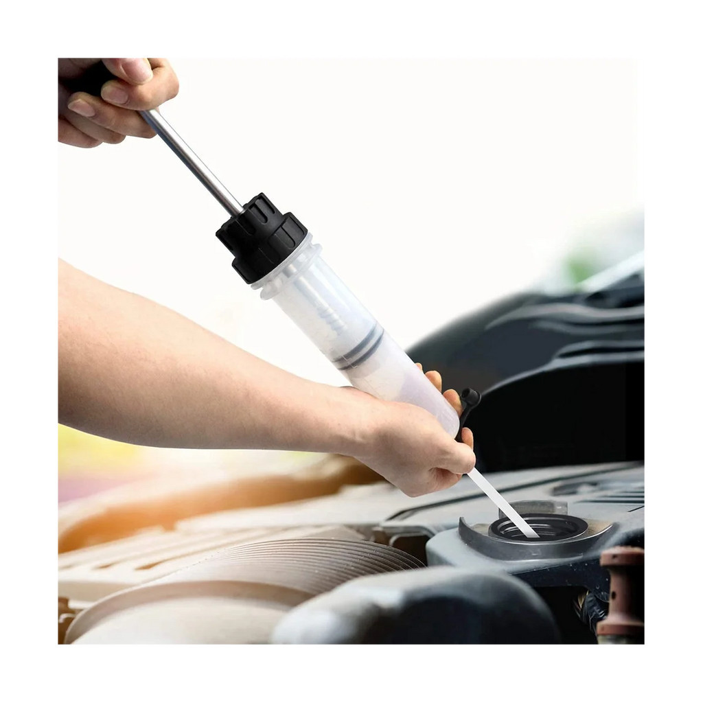 61u 500Cc Car Engine Oil Fluid Extractor Siphon Pump, Manual Brake
