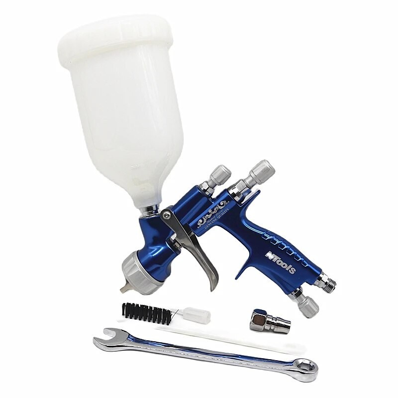 997 HVLP SPRAY GUN With Adapter 600cc Mix Tank 1.3mm Nozzle Air Spray