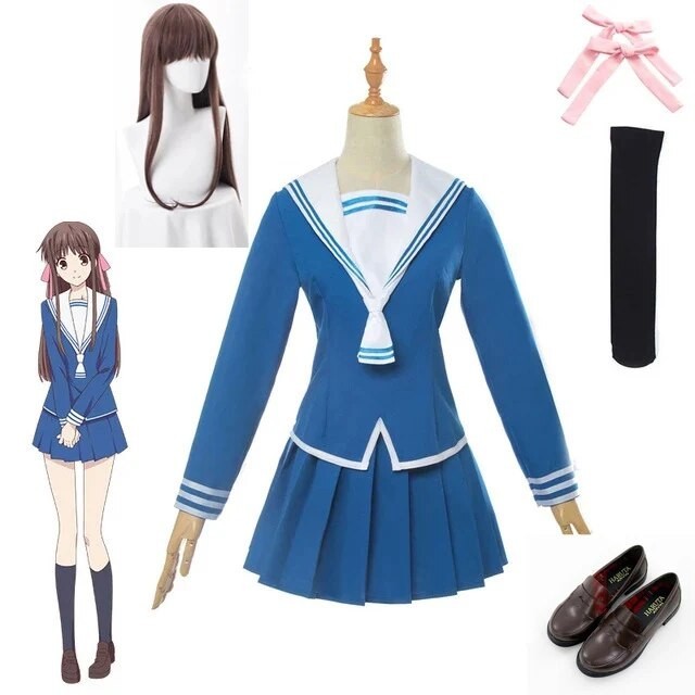 56o 2021 Anime Fruits Basket Tohru Honda Cosplay Costume Girls Uniform 