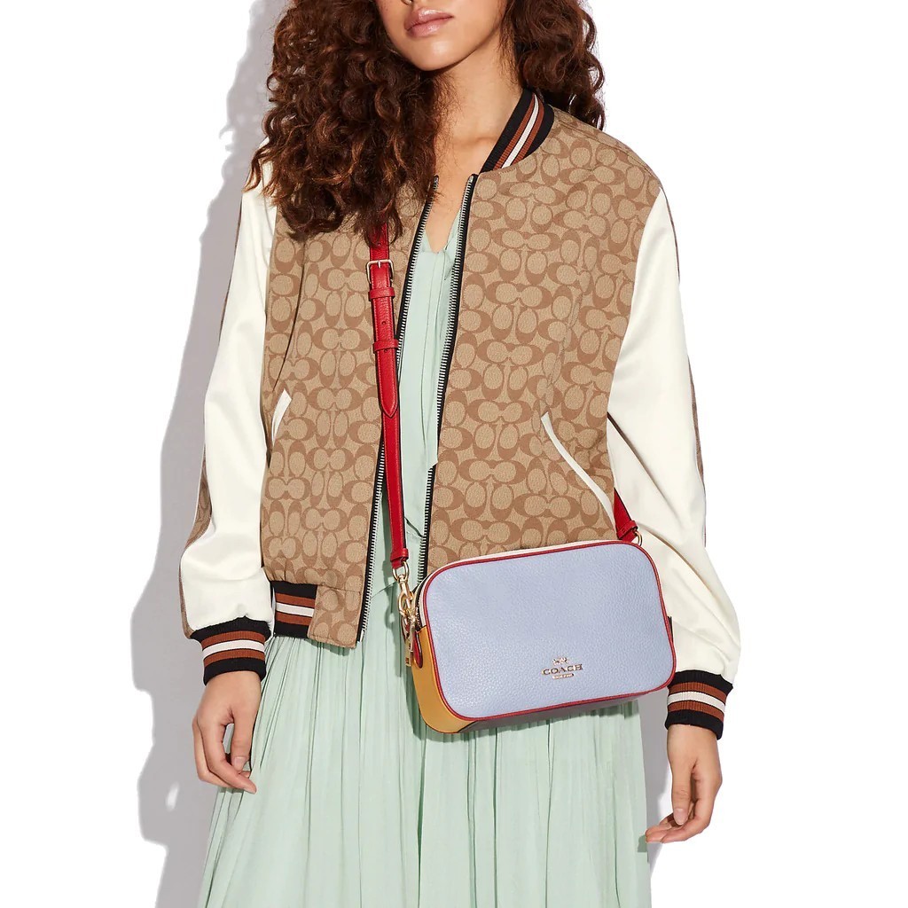 SALE! ️ AUTHENTIC Coach Jes Crossbody Bag In Colorblock Gold/Teal Multi