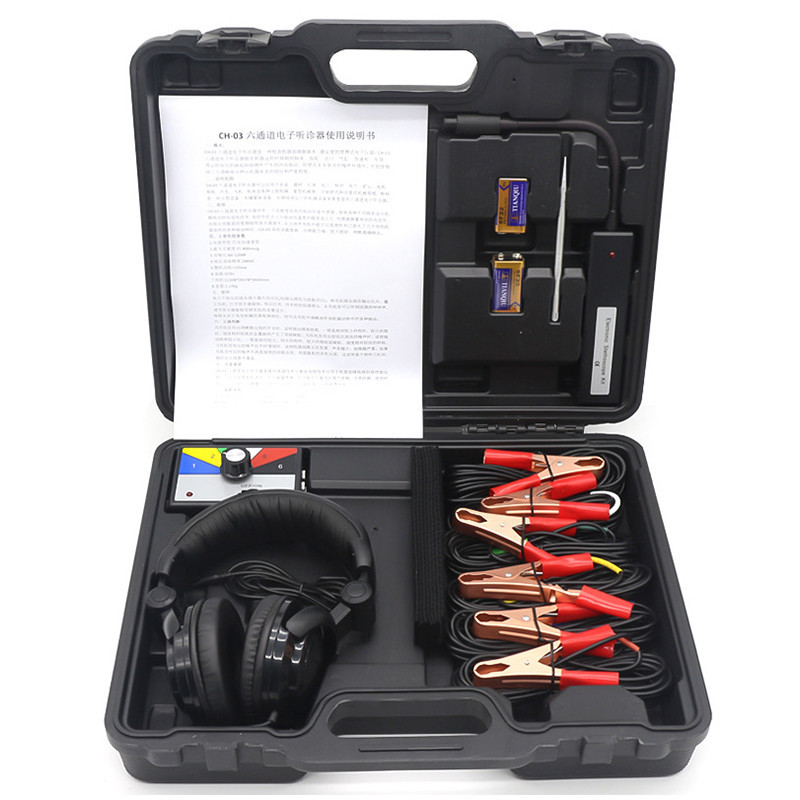 Professional 6 Channel Automotive Electronic Stethoscope Car Sound ...