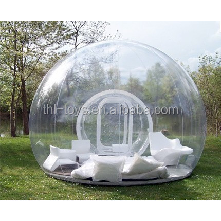 3.6m/12ft Bubble Tent Dome House, Transparent Camping Tent, Garden Outdoor Clear Dome Shelter Geodesic Dome 5-7 Person For Backyard Patios, Canopy Gazebos Screen House Room