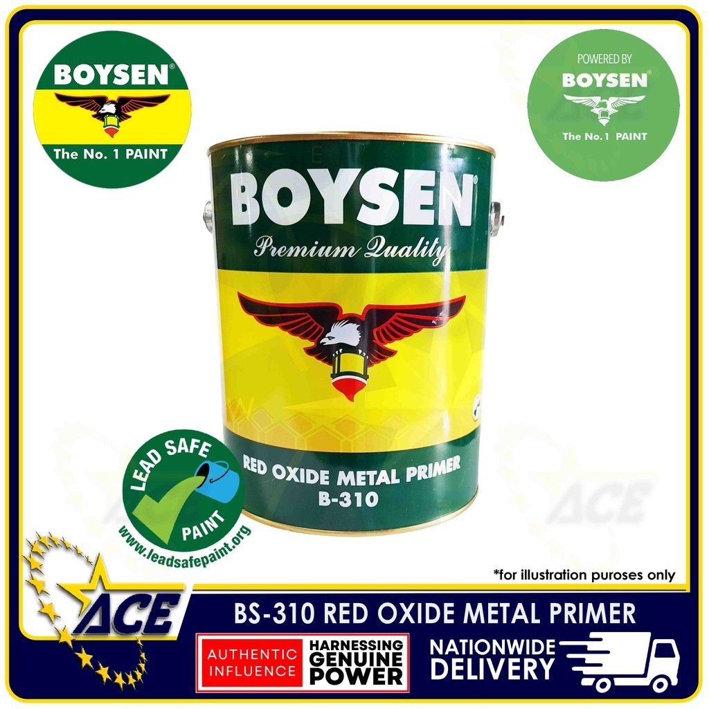 BOYSEN RED OXIDE METAL PRIMER B-310 4L | Shopee Philippines