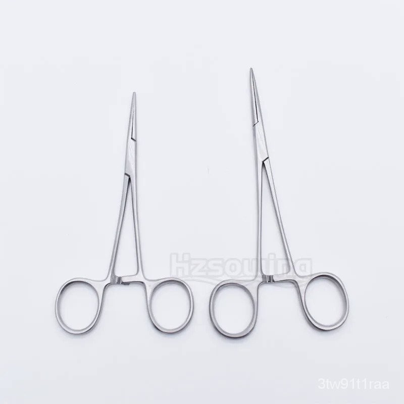 Stainless Steel Curved Tip and Straight Tip Forceps Locking Clamps ...