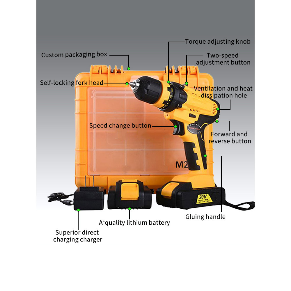 Custom Cy Power Tool Manufacturer Lithium Battery V V V Cordless Electric Screwdriver