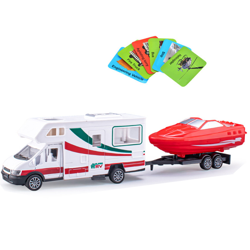QS 1:48 Camper Van Diecast Toys European Head Alloy Pull Back Touring ...