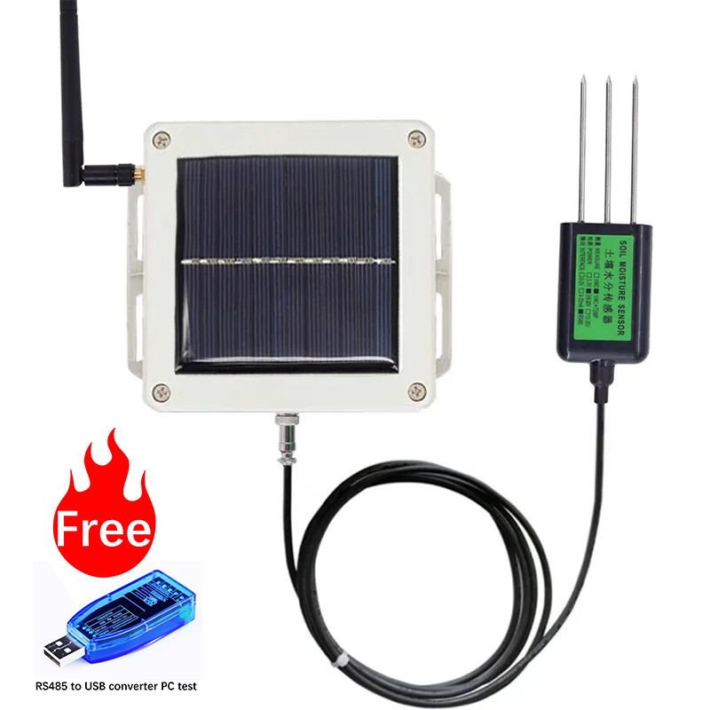 Server Software Lora Lorawan 3 In 1 Soil Temperature Humidity EC Sensor ...