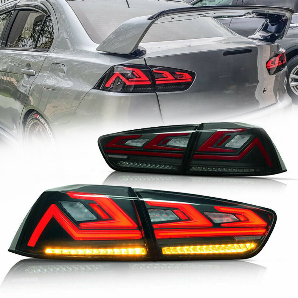 FARWIDE Car Modified Smoke Red Tail Lamp Led Rear Light For Mitsubishi ...