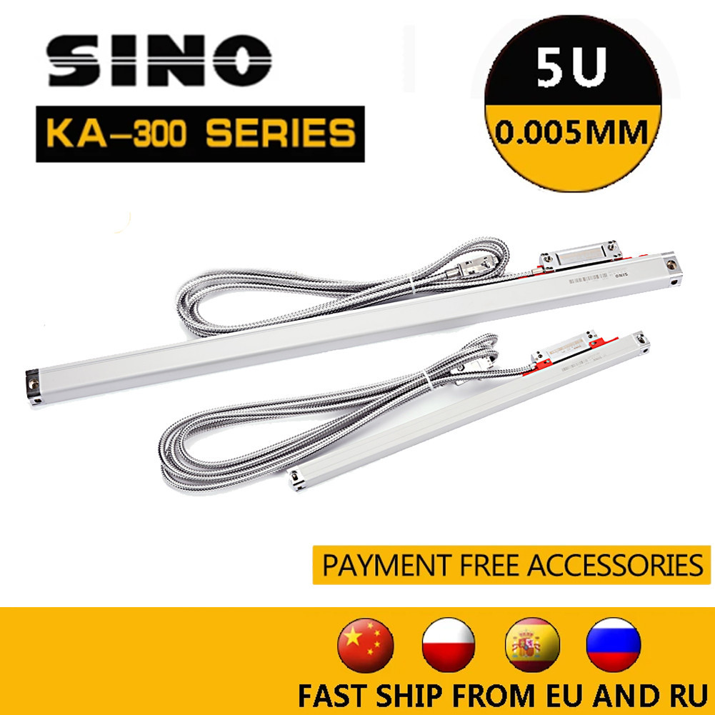 SINO 0.005mm Optical Grating Ruler Sensor Linear Scale For DRO Lathe ...
