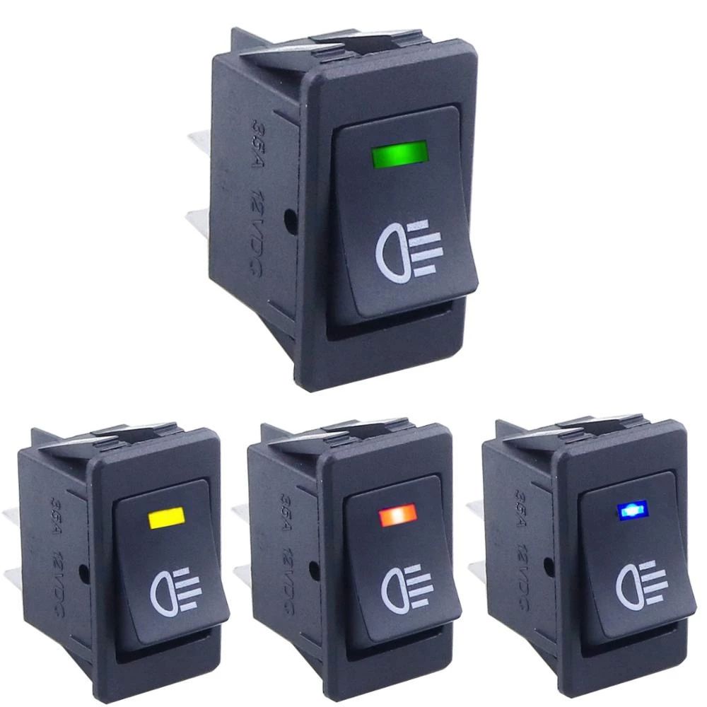 Automobile LED 2 Position Fog lamp switch Rocker Switch ON-OFF Light ...