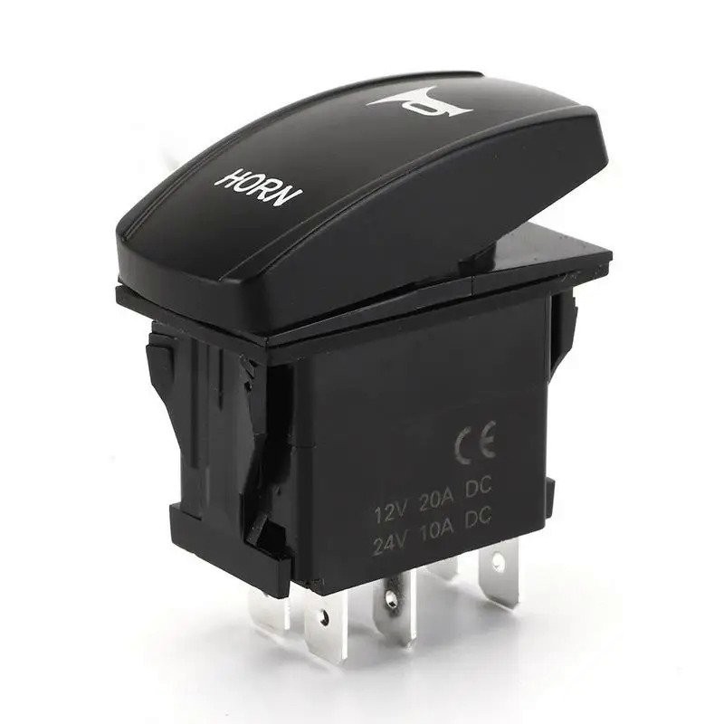 Waterproof Switch Rocker Switch Momentary 12V/24V 15A Green LED Light ...