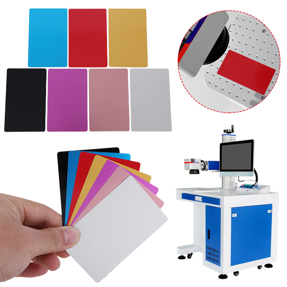 50 PCS Metal Business Cards - 5 Color Blank Aluminum Cards For Laser Engraving & DIY