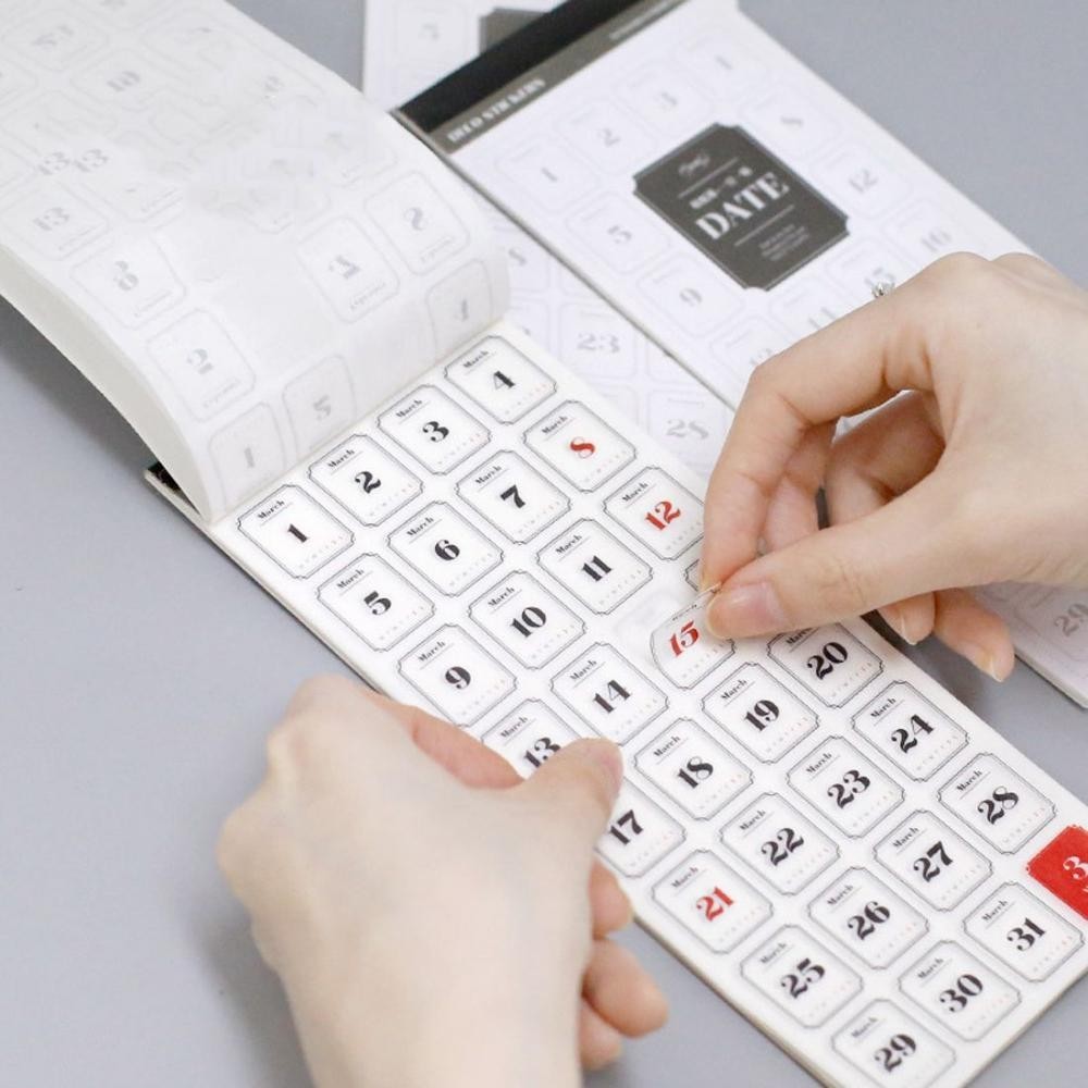 Journal Planner Scrapbooking Sticker Agenda Number Date Label Decals ...
