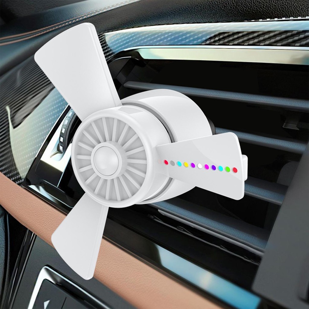 Propeller Car Air Fresheners With LED Light Turbo Spinning Car Vent ...