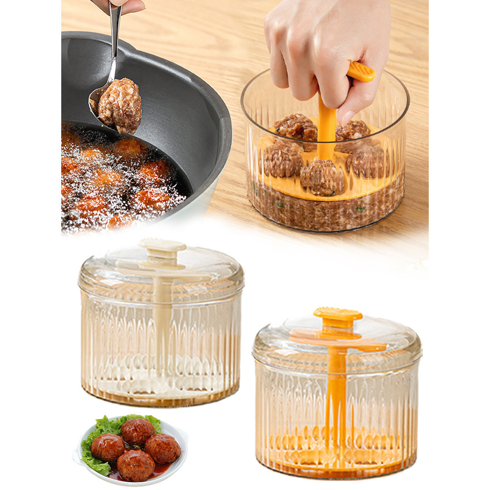 Quintuple Meatball Maker With Container, Creative Kitchen Meat Baller ...