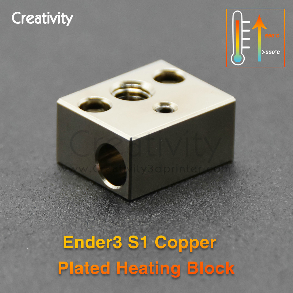 High Temperature Ender3 S1 Copper Plated Heating Block for Sprite ...