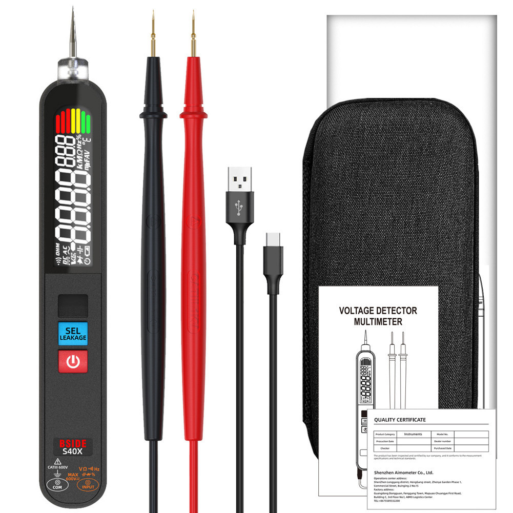 2in1 Multimeter Electrical Test Pen Digital 6000 Counts Voltage Current ...