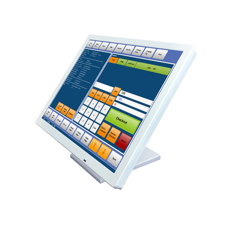 Inch 19 White Plastic Touch Screen Monitor Pos Machine With Metal Stand ...