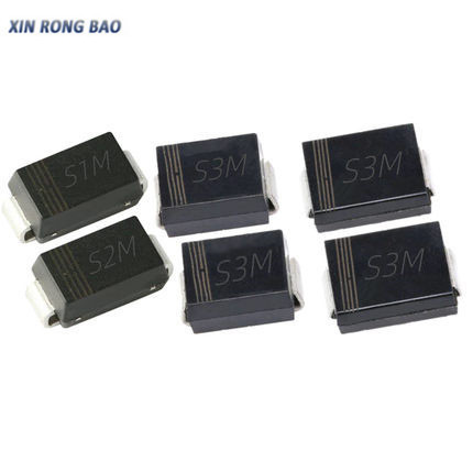 50PCS/LOT S3M S2M S1M rectifier diode SMA patch DO-214AC 1A 2A 3A 1000V ...