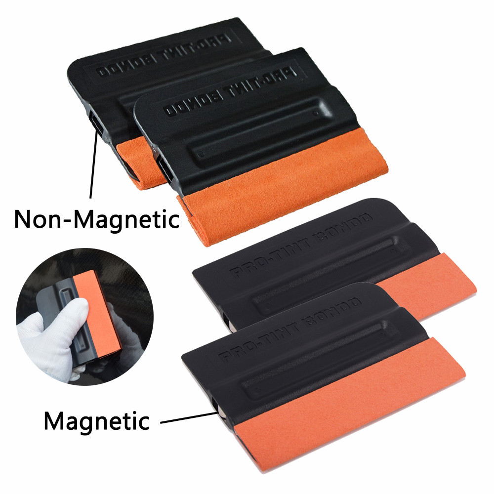 EHDIS 5-Pack Wool Squeegees For Car Vinyl Wrapping - 10x7cm Soft Felt Scrapers, Bubble Removal Tool
