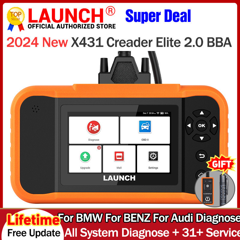 ♦LAUNCH X431 Creader Elite 2.0 BBA Bi-directional OBD2 Scanner Full ...